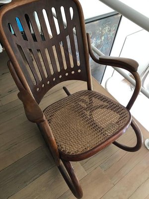 Bentwood Rocking Chair Nr 71 from Thonet, 1910s for sale at Pamono