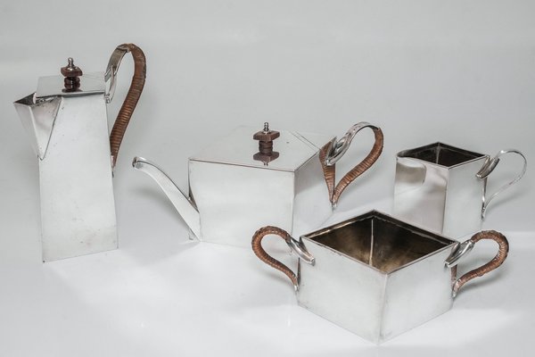 Art Deco Sterling Silver Tea and Coffee Service by Mappin