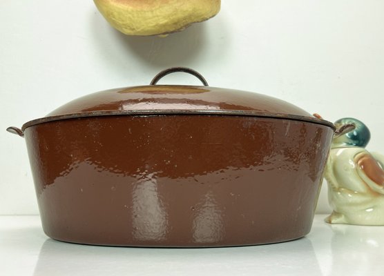 Poêlon casserole émaillé vintage en super état. 35 + tx Commente ici si intérêt. Xx