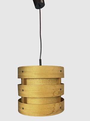Pine Wood Straps Pendant Lamp by Zicoli Limbach, 1960s for sale at