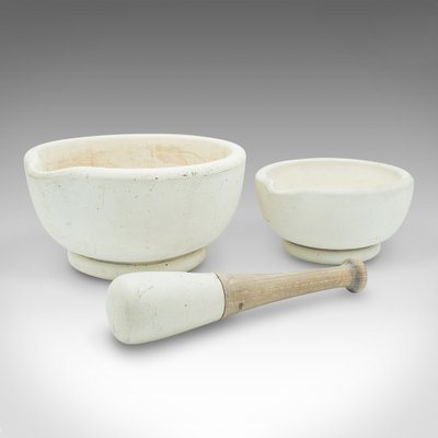 Porcelain Mortar and Pestle - Set of 3