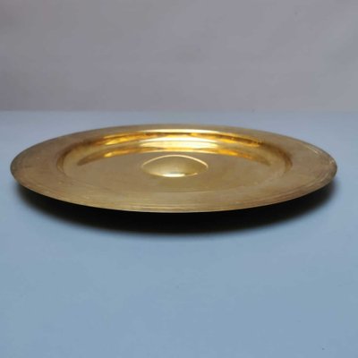 Goldener Vintage Messing Teller