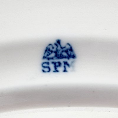 Large Antique Decorative Plate from SPM Schmeisser Porzellan Manufaktur, Germany, 19th Century for sale at Pamono