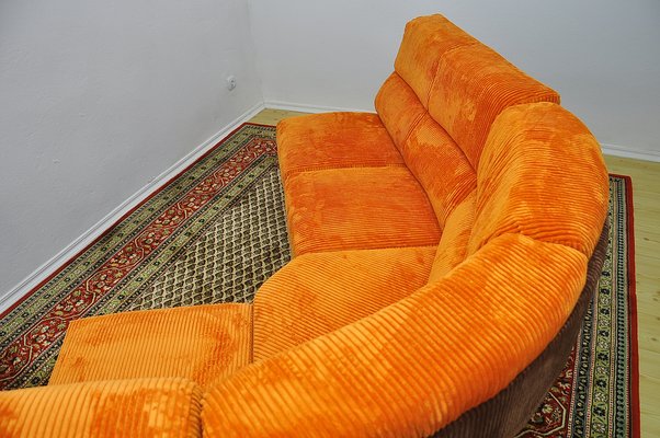 Orange cheap corduroy couch