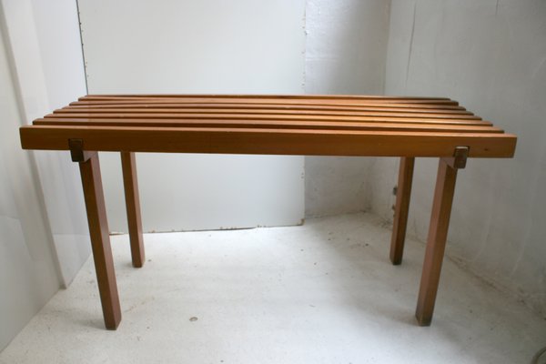Spanish Wooden Slats Side Table 1950s For Sale At Pamono