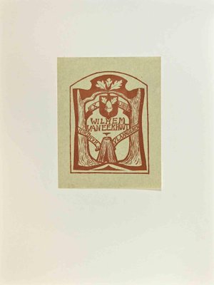 Ex Libris: Wilhem Vaneekhout, Woodcut, Mid-20th Century for sale at Pamono