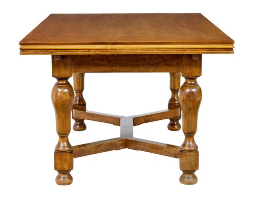 Early 20th Century Birch Extending Dining Table, 1920s for sale at