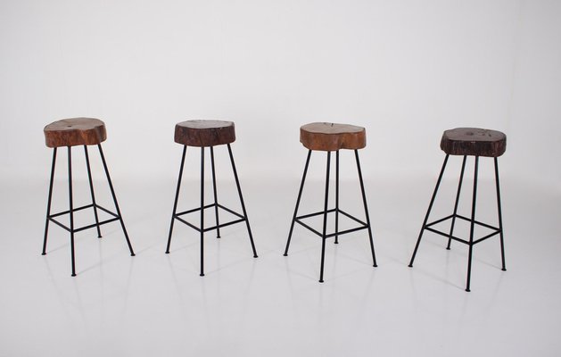 Vintage Modern Bar Stools, 1960s, Set of for sale at Pamono