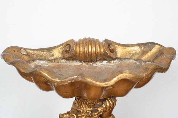 Antiker Übertopf aus Pamono und kaufen vergoldetem bei Holz geschnitztem