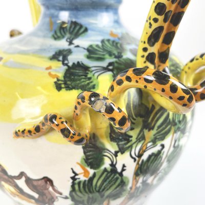 Vaso, Turi D'Albissola, anni '80, ceramica dipinta a mano. su Italia