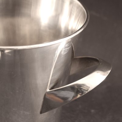 Vintage Weinkühlschrank aus versilbertem Metall von Wilhelm