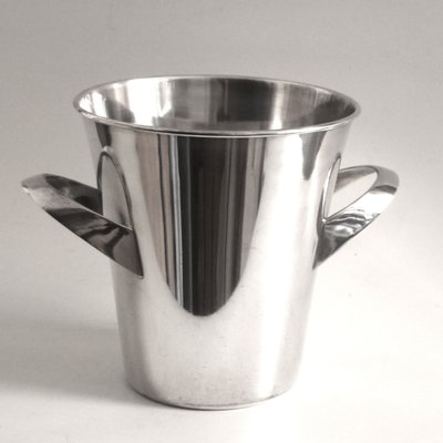Vintage Silver-Plated Metal Wine Cooler by Wilhelm Wagenfeld