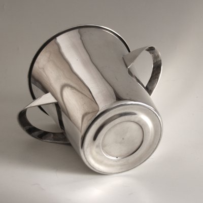 Vintage Silver-Plated Metal Wine Cooler by Wilhelm Wagenfeld
