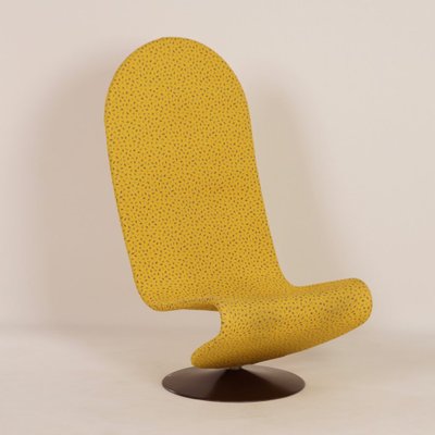 Yellow 123 Chair by Verner Panton for Fritz Hansen, 1970s for sale