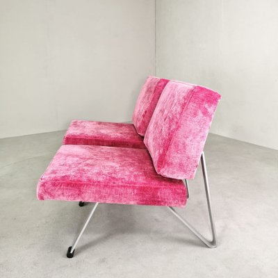Set of Vintage Armchairs in Fuchsia Velvet, 1960s for sale at Pamono