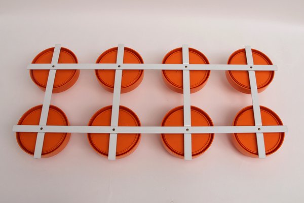 Space Age Wall Coat Rack in Orange 1960s for sale at Pamono
