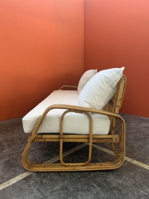 Italienisches Mid-Century Sofa aus Rattan & Bambus, 1960er bei Pamono kaufen