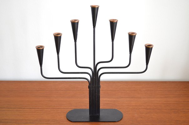 Swedish Candleholder by Gunnar Ander for Ystad-Metall, 1960s for