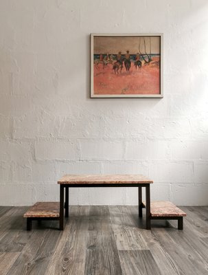 Mid-Century Blumenbank mit 3 Ebenen und Marmorplatten, 1960 bei Pamono kaufen