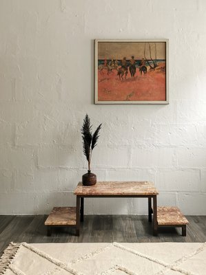 Mid-Century Blumenbank mit 3 Ebenen und Marmorplatten, 1960 bei Pamono kaufen