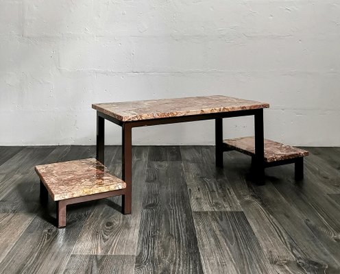 Mid-Century Blumenbank mit 3 Ebenen und Marmorplatten, 1960 bei Pamono kaufen