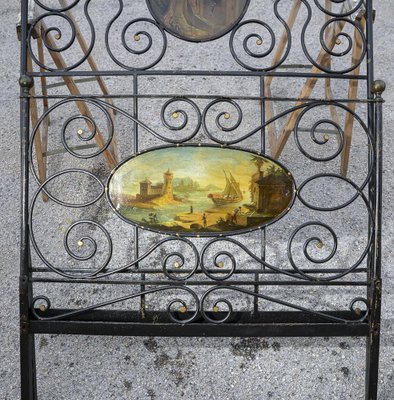 Wrought Iron Bed with Hand Painted Italy for sale at Pamono