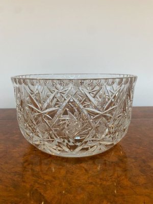 Antike edwardianische Obstschale aus geschliffenem Glas, 1910er bei Pamono kaufen