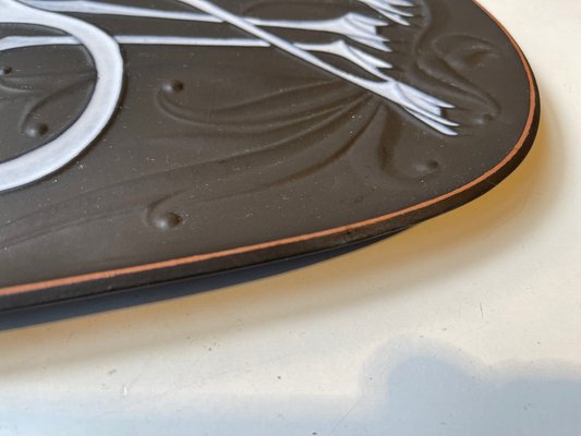 Danish Modern Ceramic Dish with Flamingos by Piotr Labuzek Baro