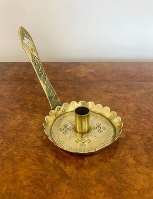 Antique Arts & Crafts Brass Chamberstick, 1880s for sale at Pamono