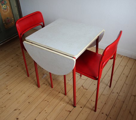 Kitchen Chairs with Folding Table 1980s Set of 5 for sale at Pamono