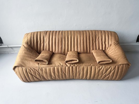 Camel Brown Leather Sandra Sofa Set by Annie Hieronimus for Camel Brown Leather Sandra Sofa Set by Annie Hieronimus for