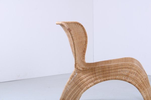 Sedia postmoderna in vimini di Ikea, anni '90 in vendita su Pamono