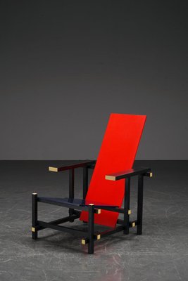 Red Blue Chair by Gerrit Thomas Rietveld, 1968 for sale at Pamono
