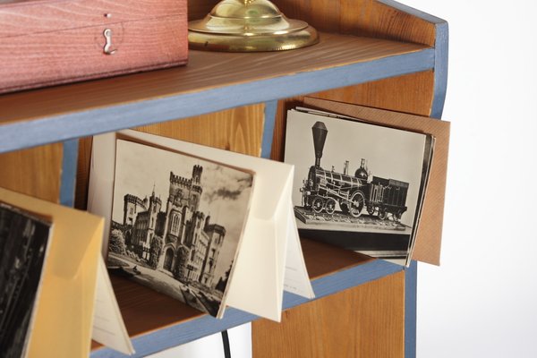 Vintage Postal Writing Desk, 1940s, Set of 65 for sale at Pamono