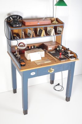 Vintage Postal Writing Desk, 1940s, Set of 65 for sale at Pamono