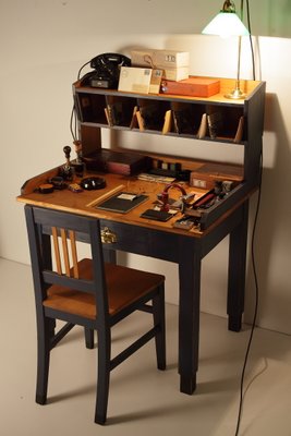 Vintage Postal Writing Desk, 1940s, Set of 65 for sale at Pamono