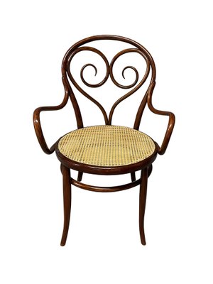 Original Art Nouveau Armchair with Viennese Wicker from Thonet