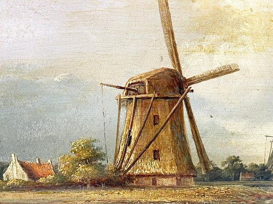 Dutch Artist, Landscape, 19th Century, Oil on Panel, Framed for