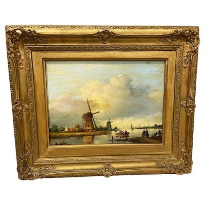 Dutch Artist, Landscape, 19th Century, Oil on Panel, Framed for