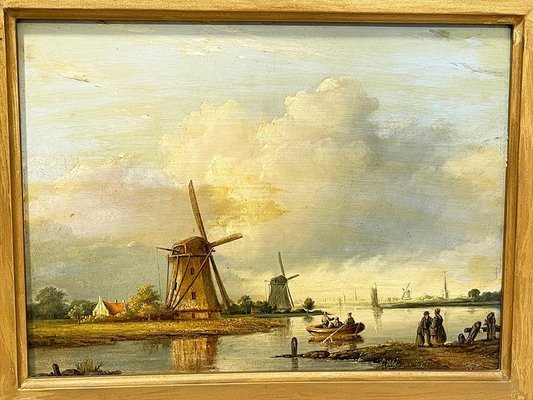 Dutch Artist, Landscape, 19th Century, Oil on Panel, Framed for