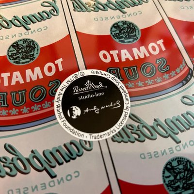 Campbell Soup Square Glass Tray by Andy Warhol for Rosenthal