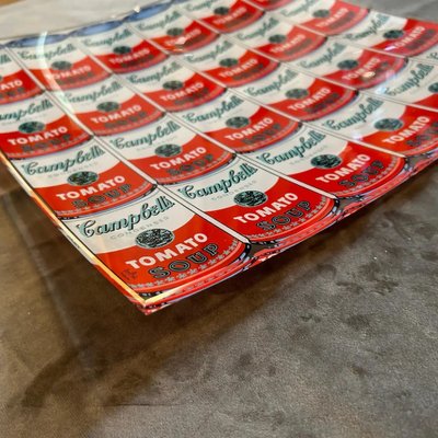 Campbell Soup Square Glass Tray by Andy Warhol for Rosenthal