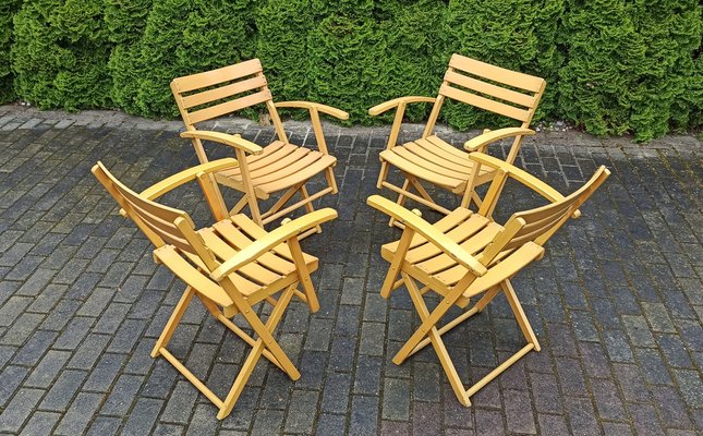 Vintage Garden Folding Chairs 1970s Set of 4 for sale at Pamono