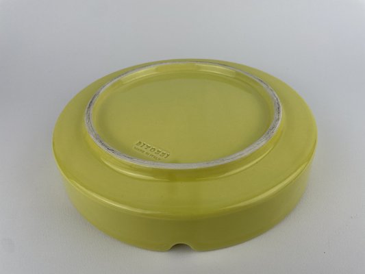 Large Yellow Ceramic Advertising Ferrari Ashtray by Bitossi, 1980s