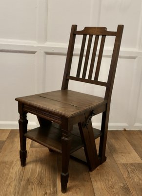 Edwardian Metamorphic Library Chair 1890s