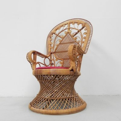 Peacock Throne Emmanuelle Chair in Bamboo 1960s for sale at Pamono
