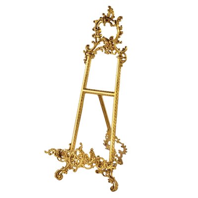 Vintage Gold Ornate Picture Stand Easel Plate Photo Holder Auction