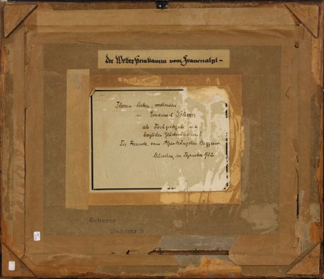 Adalbert Holzer, Wettersteinkam: Das Blau der Berge, 1923, Watercolor for  sale at Pamono