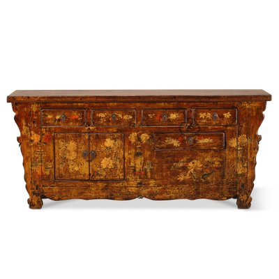 Painted 2 Door Sideboard From Shanxi - Ca 1920 Painted 2 Door Sideboard From Shanxi - Ca 1920