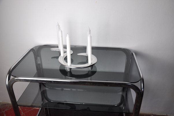 Zigzag Candleholder in Aluminium attributed to Matthew Hilton